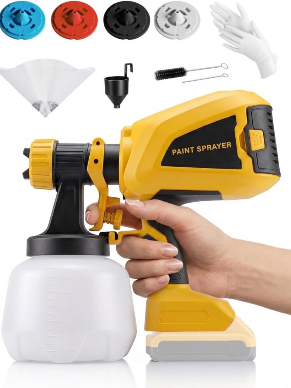 Cordless Paint Sprayer for 20V MAX Battery - Lightweight, Easy to Use, No